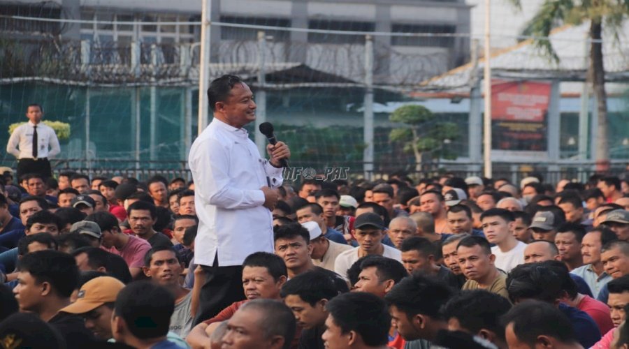 Kalapas Cipinang Sapa Ribuan Warga Binaan, Sosialisasikan Zero Halinar