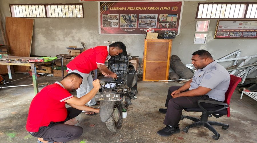 Lewat Kegiatan Kemandirian, Lapas Tual Lirik Peluang Usaha Bengkel Motor