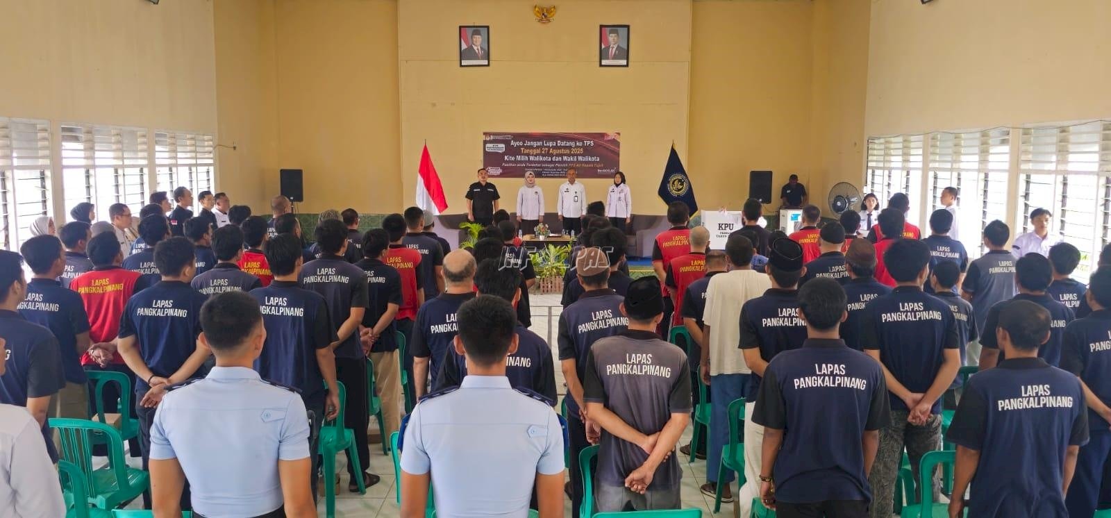 Siap Gunakan Hak Pilih, Warga Binaan Lapas Pangkalpinang Ikuti Sosialisasi Pilwakot Ulang