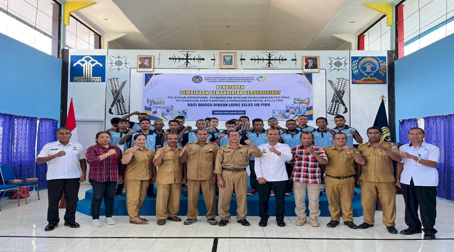 Lapas Piru Rampungkan Pelatihan Kemandirian, 40 Warga Binaan Berkompeten Terima Sertifikat