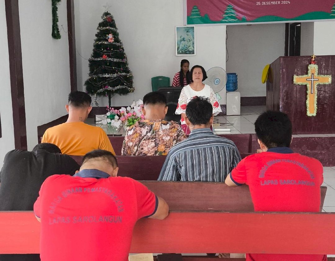 Warga Binaan Kristen Antusias Ikuti Pembinaan Kerohanian Lapas Sarolangun
