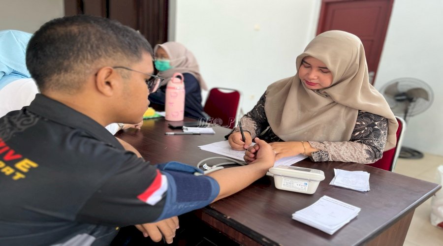 Gandeng Puskesmas Kampung Bangka, Kanwil Ditjenpas Kalbar Cek Kesehatan Pegawai