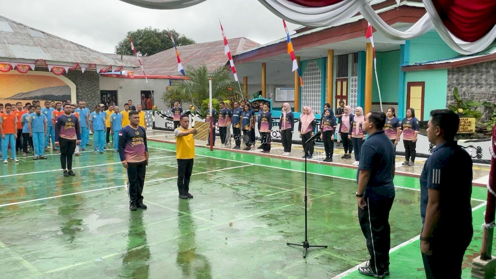 Semarak HUT RI di Rutan Ambon, Porseni Petugas dan Warga Binaan
