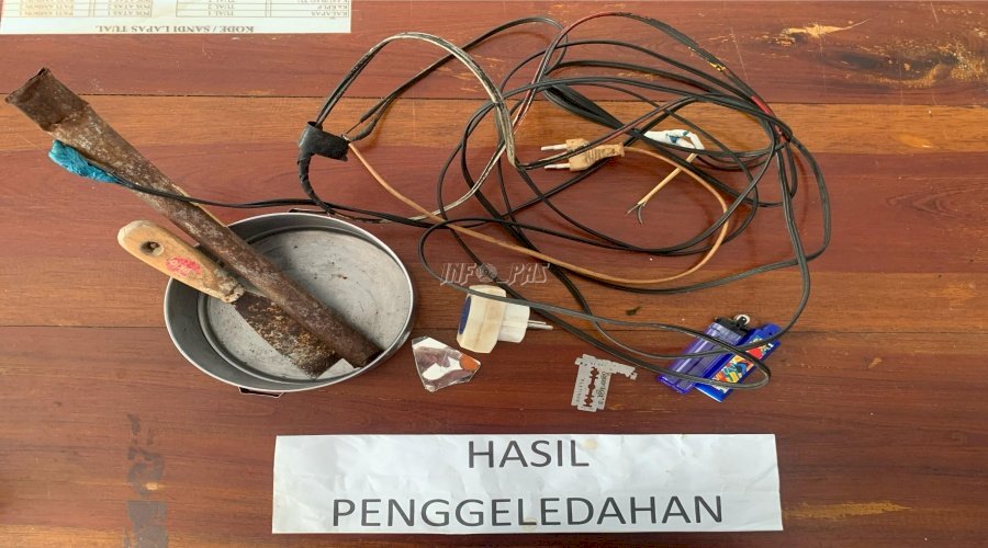 Langkah Preventif Jaga Keamanan Lingkungan, Lapas Tual Gelar Razia Kamar Hunian