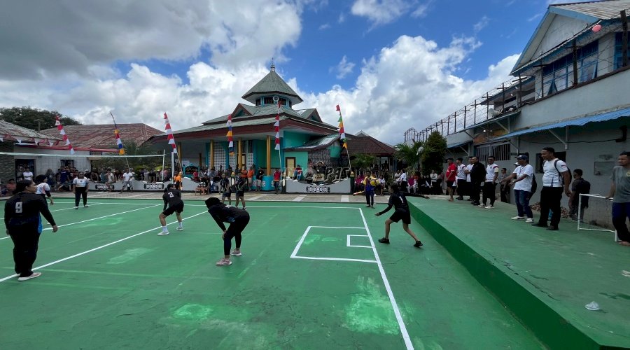 Lapas Perempuan Ambon Ungguli Kanim Ambon pada Laga Perdana Turnamen Voli HUT Ke-80 RI