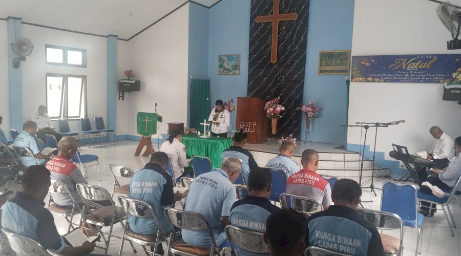 Bimbing Rohani Warga Binaan, Lapas Piru Gandeng Kemenag Kab. SBB