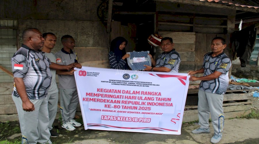 Lapas Piru Salurkan Bantuan bagi Masyarakat dan Keluarga Warga Binaan Kurang Mampu