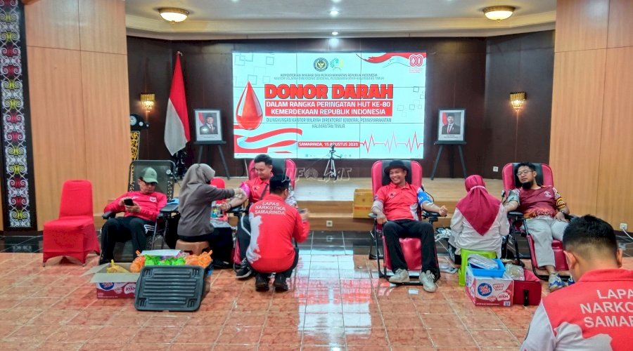 Kanwil Ditjenpas Kaltim Peduli Kemanusiaan lewat Kegiatan Donor Darah