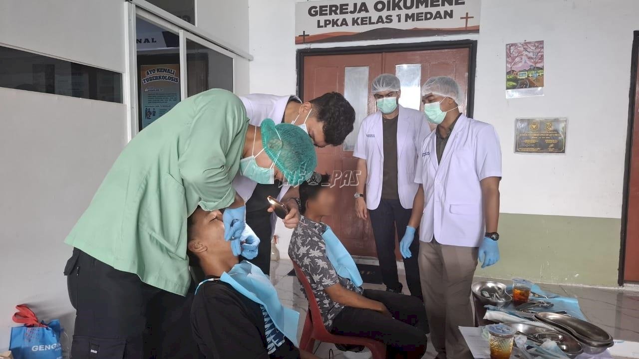 LPKA Medan Gandeng FKG USU Gelar Pemeriksaan dan Edukasi Kesehatan Gigi Anak Binaan