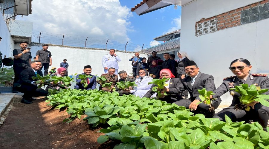 Rutan Sukadana Gelar Panen bersama Bupati Lampung Timur