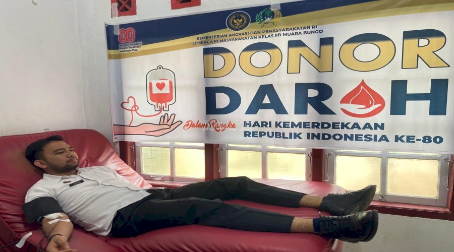 Lapas Muara Bungo Wujudkan Kepedulian Sosial lewat Kegiatan Donor Darah