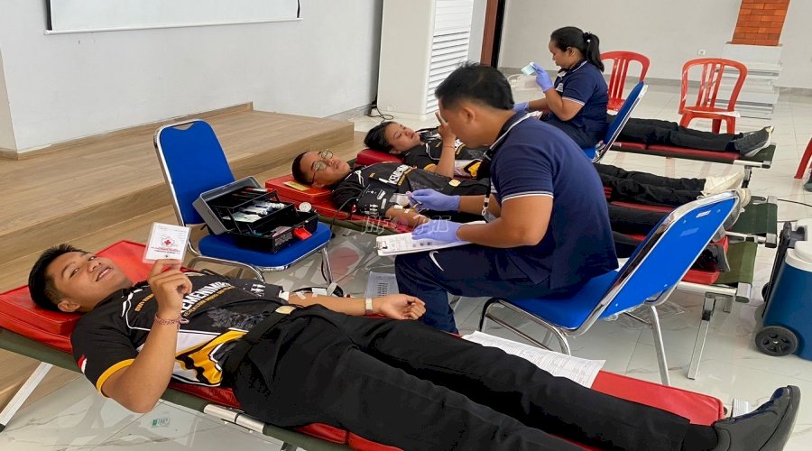 Melalui Donor Darah, Petugas dan CASN Lapas Tabanan Tunjukkan Kepedulian terhadap Sesama