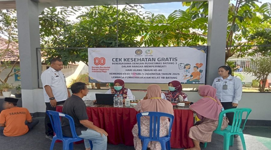 Lapas Batang Hadirkan Layanan Cek Kesehatan dan Pemberian Paket Nutrisi Gratis