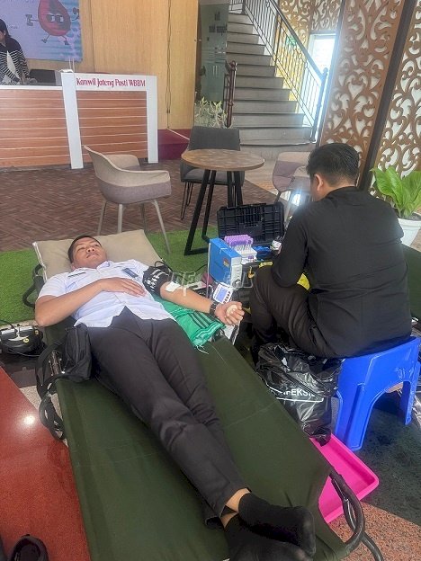 Kanwil Ditjenpas Jateng Berpartisipasi pada Donor Darah Peringati HUT RI dan Hari Pengayoman