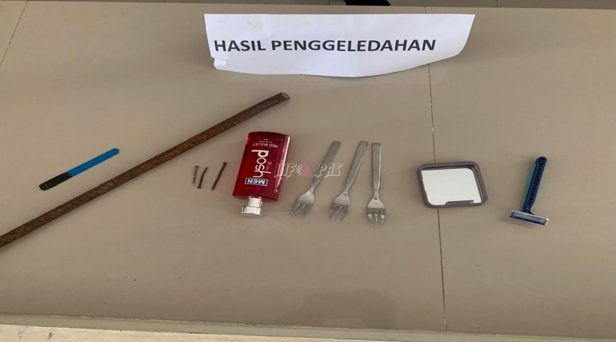 Lapas Nirbaya dan Polsek Nusakambangan Amankan Kamar Hunian Warga Binaan dari Barang Terlarang