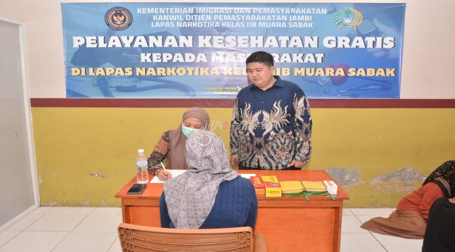 Lapas Narkotika Muara Sabak Gelar Pelayanan Kesehatan Gratis bagi Masyarakat dan Keluarga Pengunjung