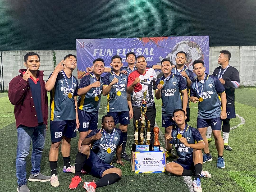 Kanwil Ditjenpas Jateng Sabet Juara 1 Fun Futsal Challenge 2025