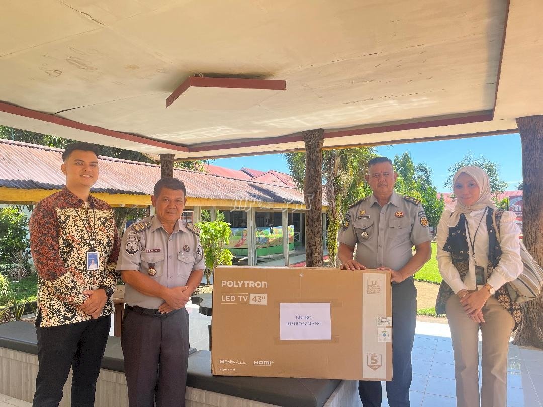Dukung Layanan Publik, Lapas Muara Tebo Terima Hibah TV dari BRI
