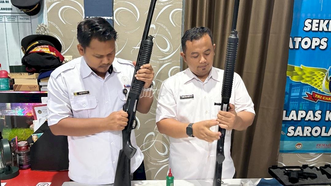 Perkuat Pengamanan, Lapas Sarolangun Cek Kesiapan Senjata Api