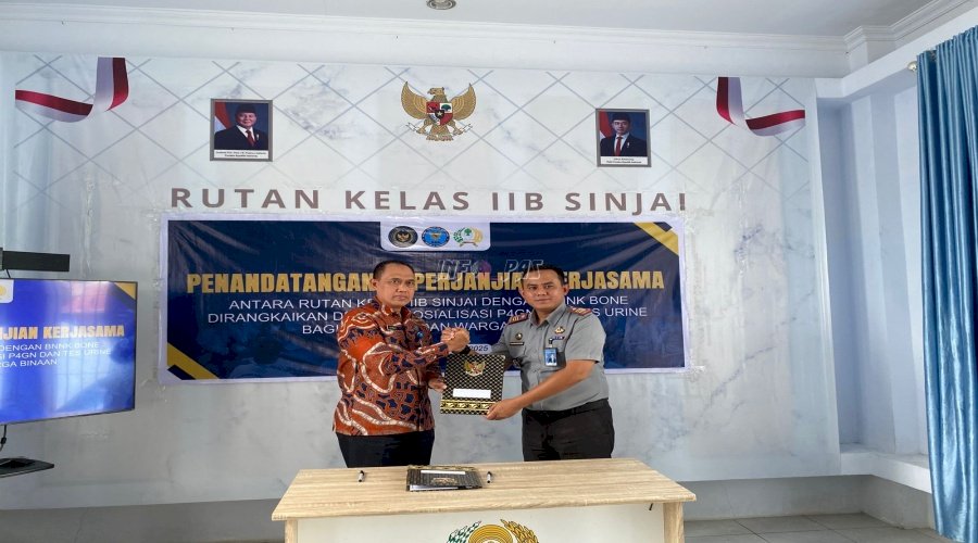 Rutan Sinjai dan BNNK Bone Sepakati Kerja Sama dan Gelar Sosialisasi P4GN