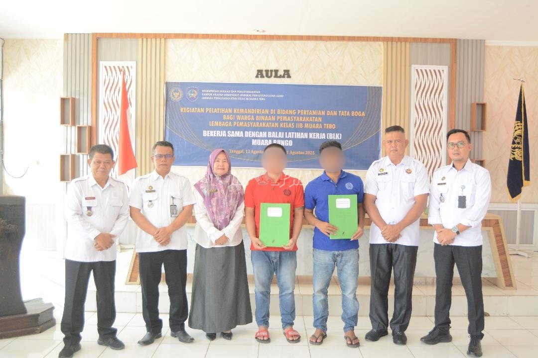 Penutupan Pelatihan, Warga Binaan Lapas Muara Tebo Raih Sertifikat Pertanian & Tata Boga