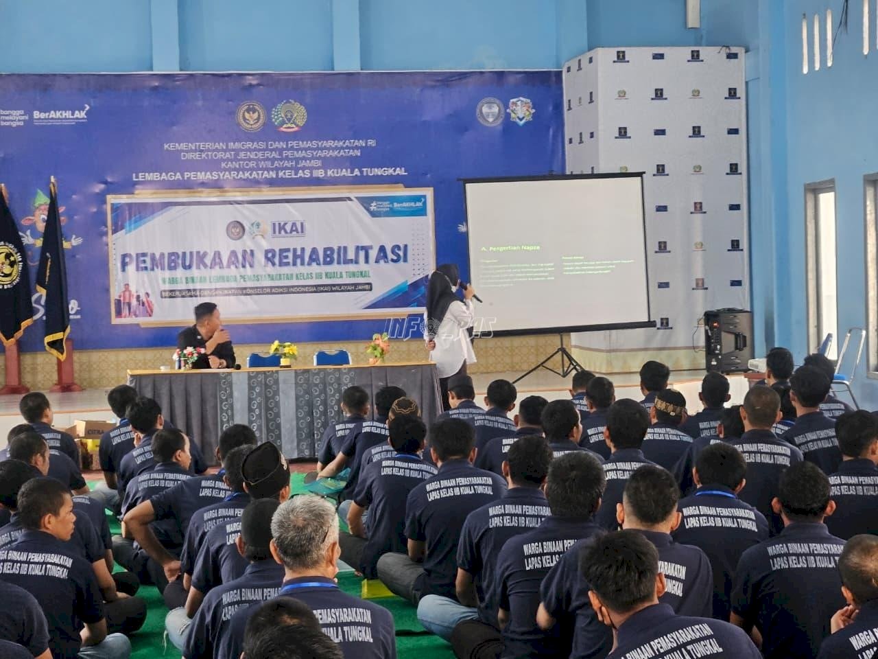 Dukung Rehabilitasi, Lapas Kuala Tungkal Gelar Seminar Bahaya NAPZA bagi Warga Binaan