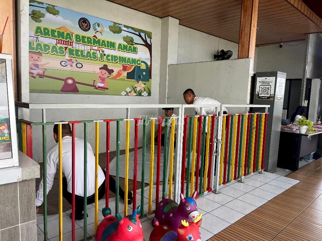 Komitmen Pelayanan Luar Biasa, Lapas Cipinang Tata Ulang Area Bermain Anak Pengunjung