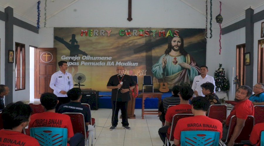 Lapas Pemuda Madiun Bersama Gereja Katolik Paroki Santo Cornelius dan Mater Dei Kota Madiun Gelar Pembinaan Rohani Warga Binaan