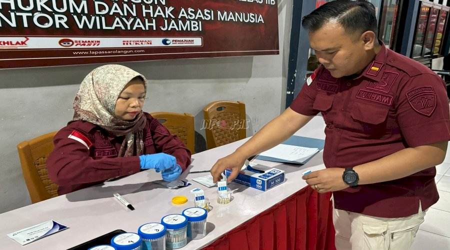 Lapas Sarolangun Gelar Tes Urine, Perkuat Komitmen Bebas Narkoba