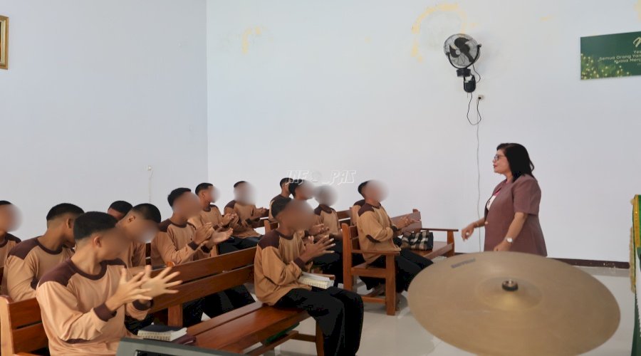 Maknai HUT Ke-90 GPM, Anak Binaan LPKA Ambon Perkuat Iman lewat Pembinaan Kerohanian