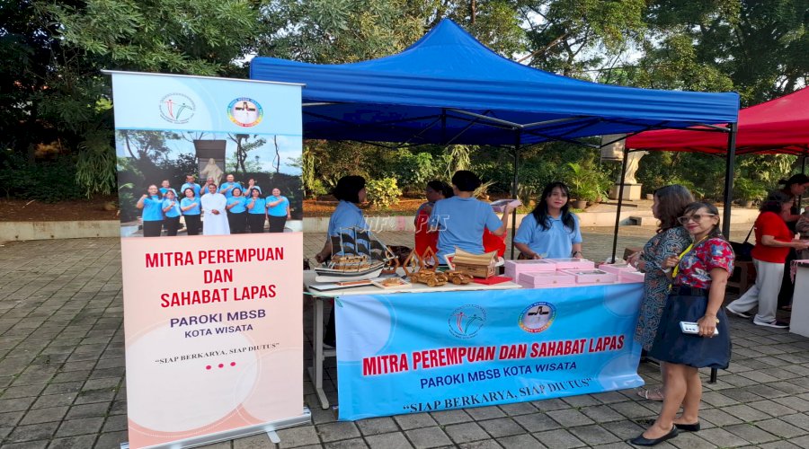 Produk Warga Binaan Lapas Cibinong Diminati Umat Gereja Katolik Paroki Cibubur