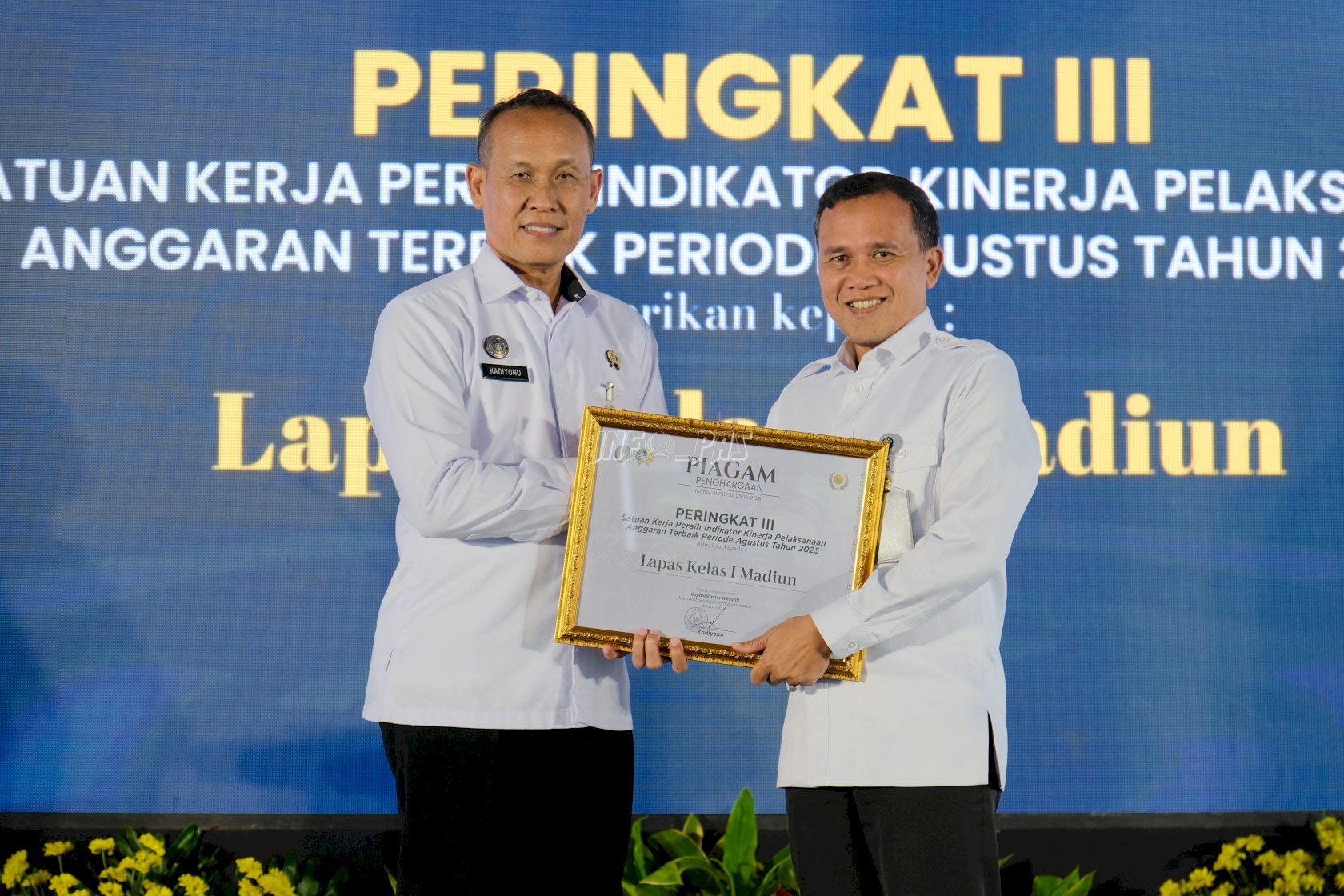 Lapas I Madiun Raih Penghargaan Terbaik III Indikator Kinerja Anggaran