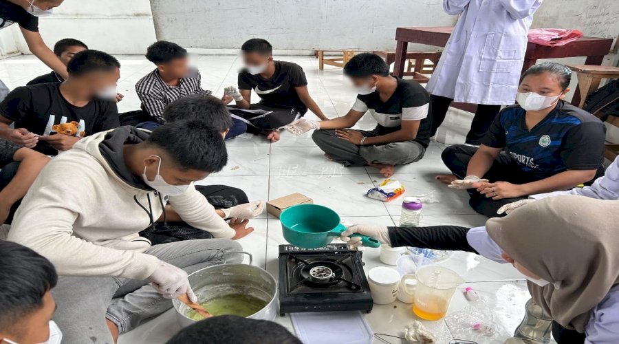 Anak Binaan LPKA Medan Praktik Membuat Sabun dan Lilin bersama Mahasiswa UNIMED