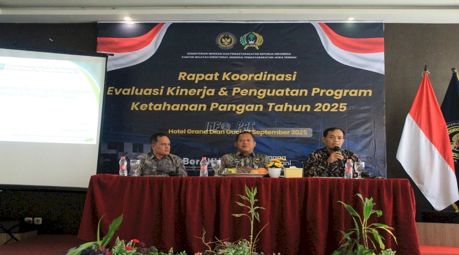 Evaluasi Kinerja dan Penguatan Ketahanan Pangan, Ini Pinta Kakanwil Ditjenpas Jateng