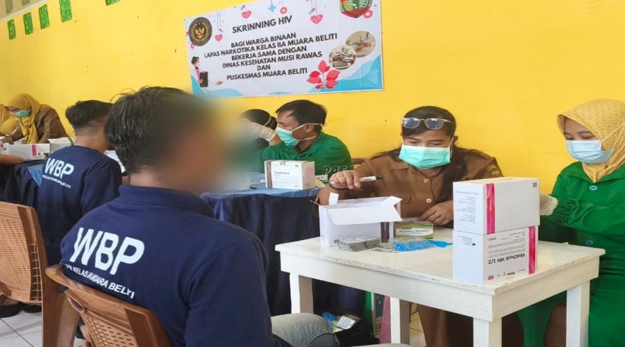 Lapas Narkotika Muara Beliti Bersinergi dengan Dinkes Musi Rawas Lakukan Skrining HIV