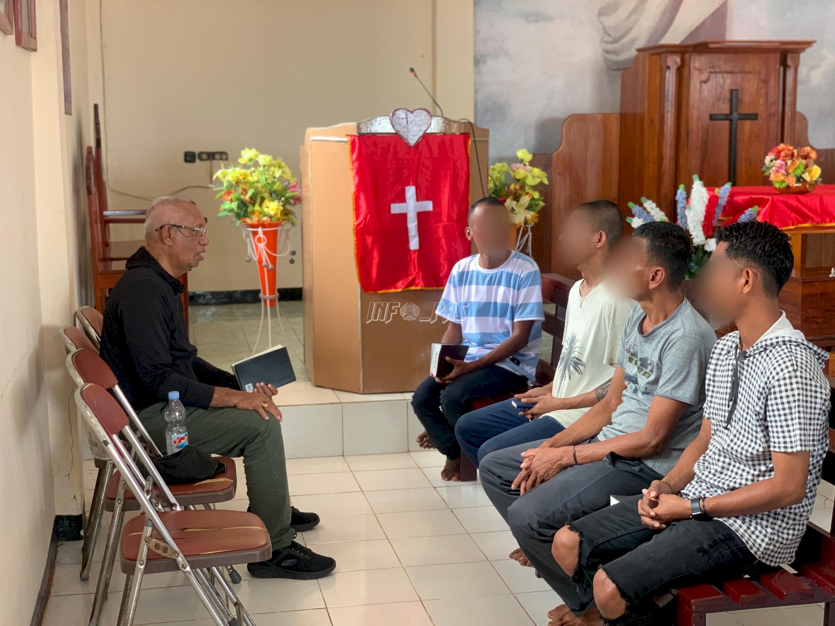 Lapas Saumlaki Gandeng Komunitas Api Menyala Gelar Pembinaan Kerohanian Kristen