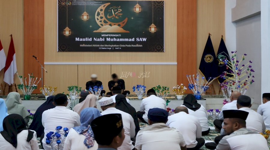 LPKA Ambon Bina Kepribadian Anak Binaan lewat Peringatan Maulid Nabi Muhammad saw. 