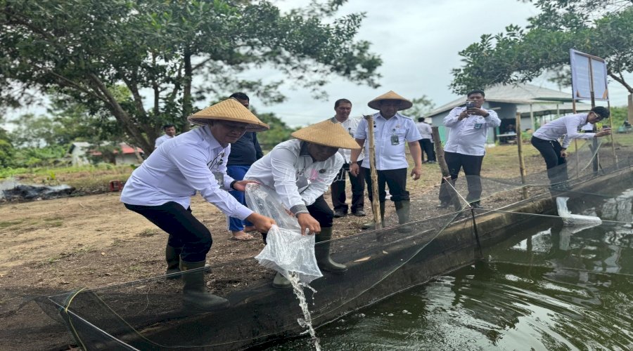 Kakanwil Ditjenpas Kalbar Tebar 1.000 Benih Ikan di SAE Lapas Ketapang
