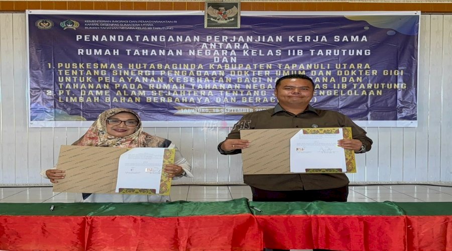 Rutan Tarutung Sepakati PKS dengan Puskesmas Hutabaginda dan PT Dame Alam Sejahtera