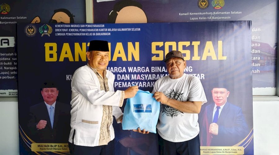 Lapas Banjarmasin Salurkan Bansos untuk Warga Sekitar 