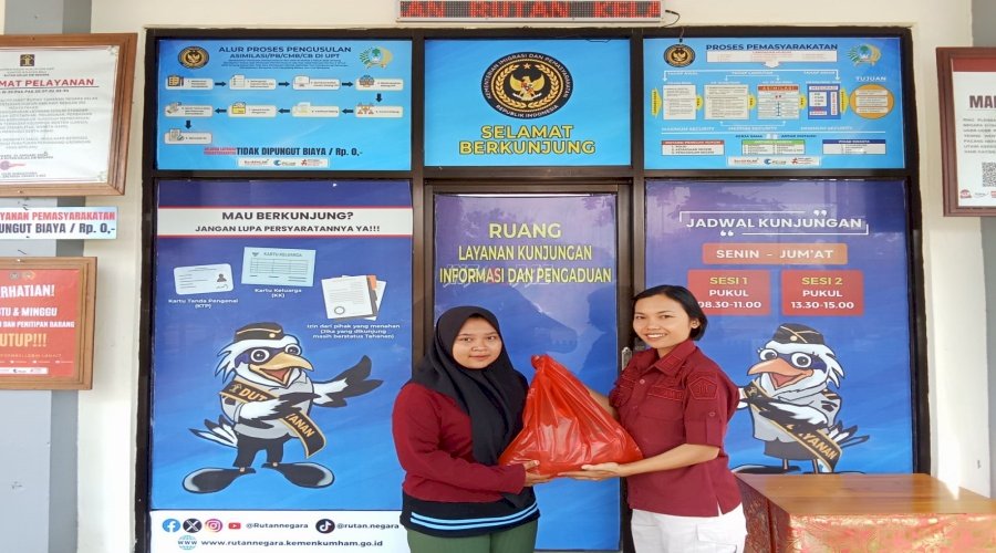 Rutan Negara Salurkan Bansos bagi Keluarga Warga Binaan