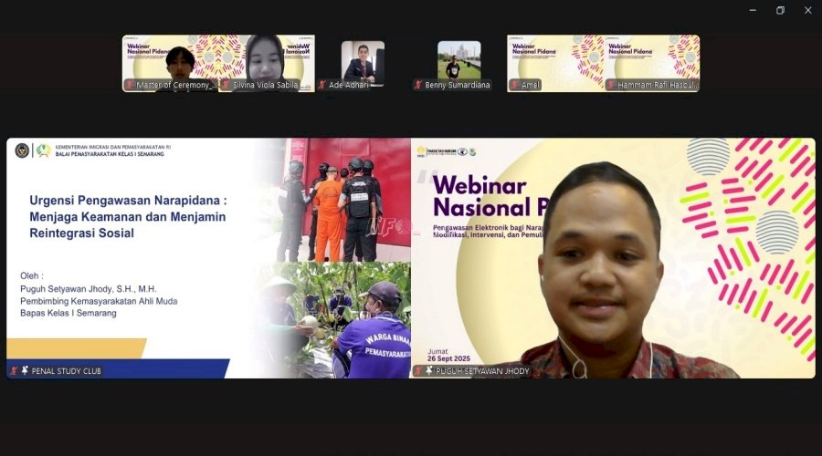  PK Bapas Semarang Jadi Narasumber di Webinar Nasional PSC FH Unnes