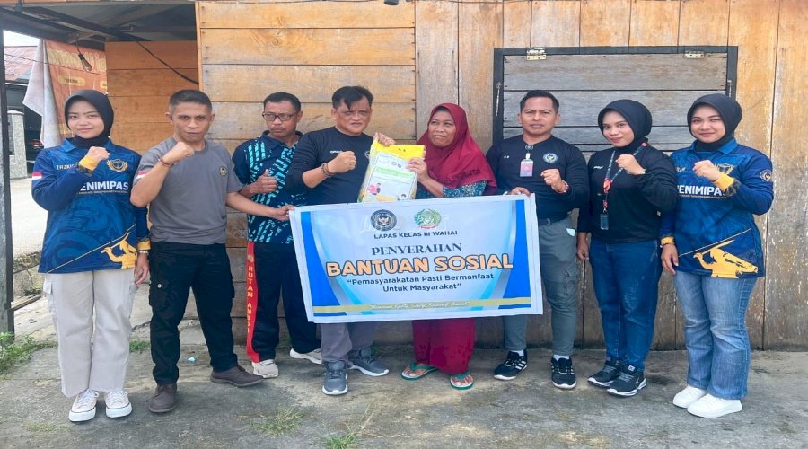 Peduli Ekonomi Warga, Lapas Wahai Kembali Bagikan Bansos
