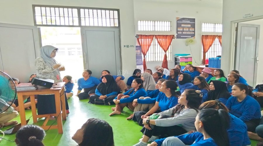 Lapas Perempuan Palu Gelar Penyuluhan Kanker dan Pemeriksaan IVA bagi Warga Binaan