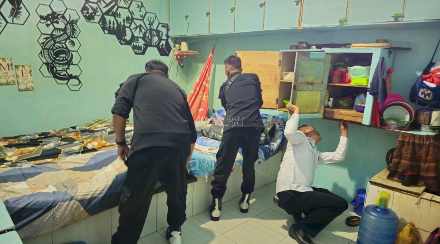 Cegah Gangguan Kamtib, Lapas Pangkalpinang Gelar Razia Kamar Hunian