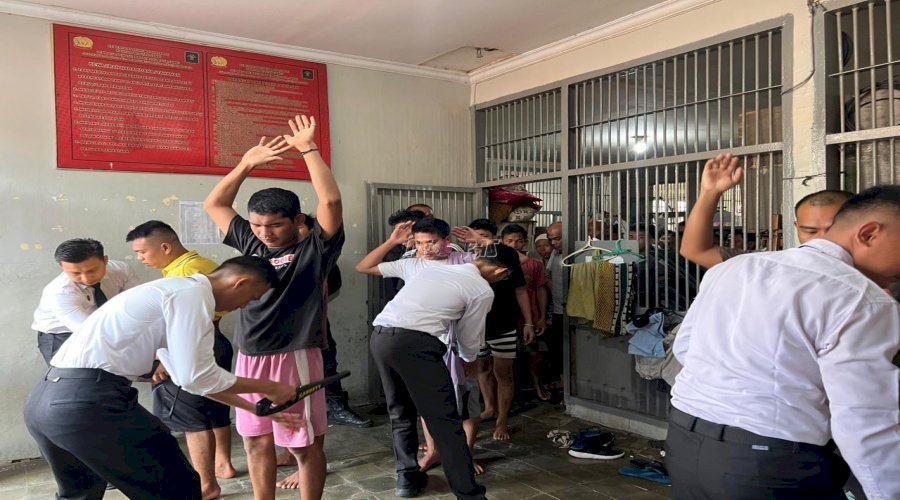 Lapas Jambi Gelar Razia Blok Hunian E2, Tegaskan Komitmen Pemberantasan Halinar