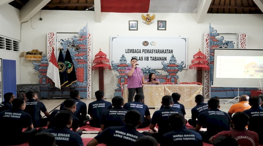 Tingkatkan Kesadaran Warga Binaan, Lapas Tabanan Gelar Penyuluhan Bahaya Napza