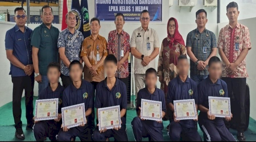 40 Anak Binaan LPKA Medan Raih Sertifikat Pelatihan Pengelasan Dasar