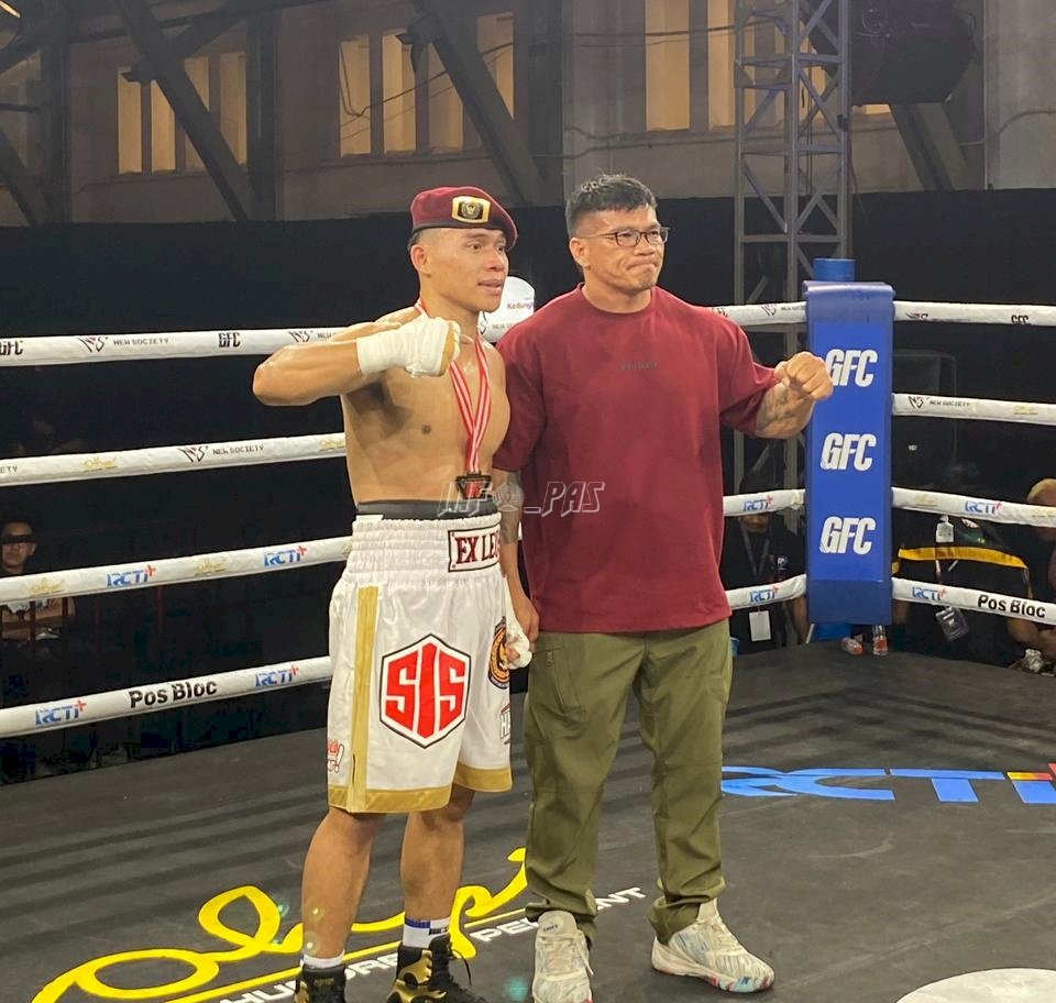 Petugas Rutan Putussibau Juarai Tinju Pro Influencer Kelas 66,6 Kg, Garuda Fight Championship
