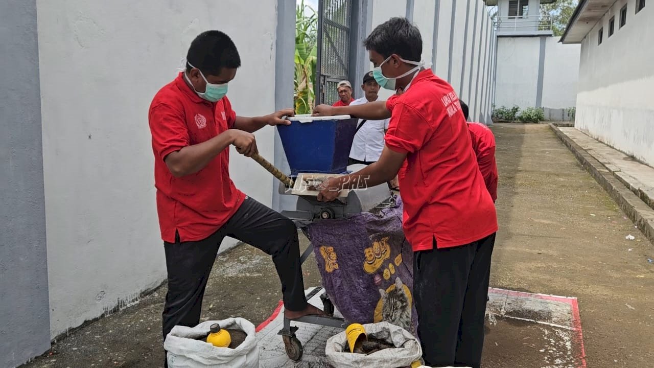 Lapas Kuala Tungkal Kembangkan Pupuk Kompos dari Limbah Organik